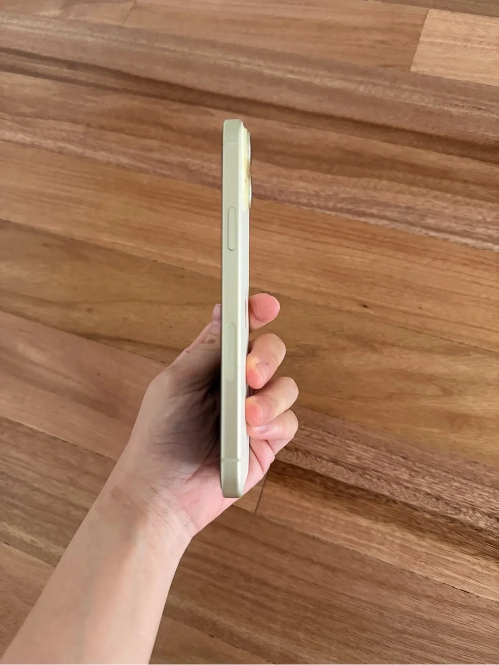 Apple iPhone with Black Frame and Multicolor Gradient Screen